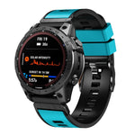 Cinturino in silicone bicolore a sgancio rapido da 22 mm, For Garmin Fenix 7