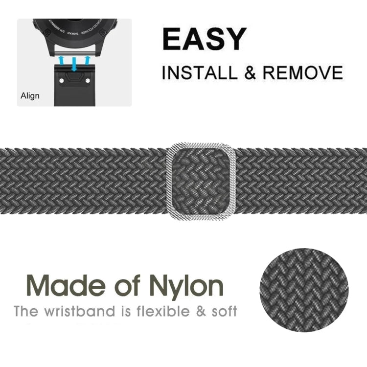 Cinturino elastico intrecciato in nylon regolabile, For Garmin Fenix 7