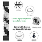 Cinturino elastico intrecciato in nylon regolabile, For Garmin Fenix 7