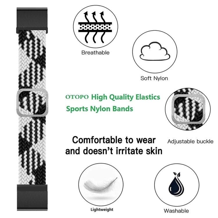 Cinturino elastico intrecciato in nylon regolabile, For Garmin Fenix 7