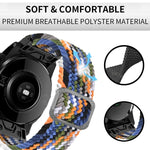 Cinturino elastico intrecciato in nylon regolabile, For Garmin Fenix 7