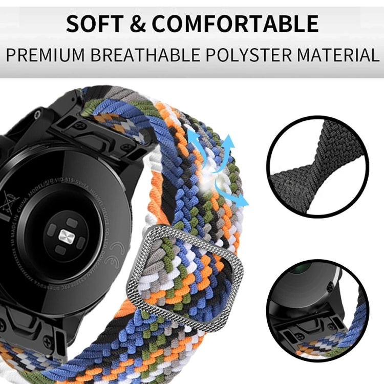 Cinturino elastico intrecciato in nylon regolabile, For Garmin Fenix 7