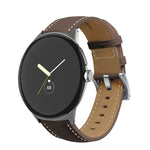 Cinturino per orologio in vera pelle con cuciture a punta, For Google Pixel Watch 4 / 3 / 2 / 1 41mm