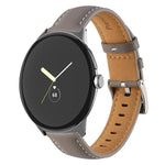Cinturino per orologio in vera pelle con cuciture a punta, For Google Pixel Watch 4 / 3 / 2 / 1 41mm