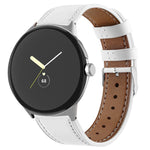 Cinturino per orologio in vera pelle con coda tonda, For Google Pixel Watch 4 / 3 / 2 / 1 41mm