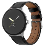 Cinturino per orologio in vera pelle con coda tonda, For Google Pixel Watch 4 / 3 / 2 / 1 41mm