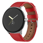 Cinturino per orologio in vera pelle con coda tonda, For Google Pixel Watch 4 / 3 / 2 / 1 41mm