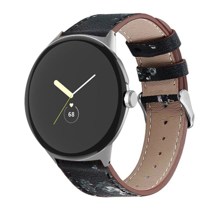 Cinturino per orologio in vera pelle con coda tonda, For Google Pixel Watch 4 / 3 / 2 / 1 41mm