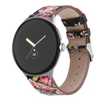 Cinturino per orologio in vera pelle con coda tonda, For Google Pixel Watch 4 / 3 / 2 / 1 41mm