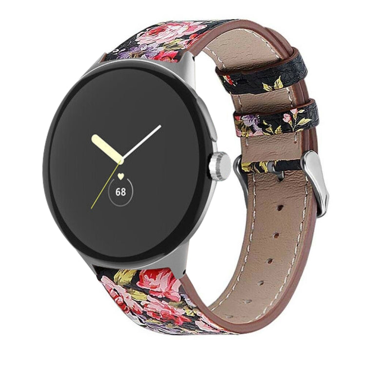 Cinturino per orologio in vera pelle con coda tonda, For Google Pixel Watch 4 / 3 / 2 / 1 41mm