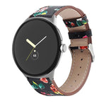 Cinturino per orologio in vera pelle con coda tonda, For Google Pixel Watch 4 / 3 / 2 / 1 41mm