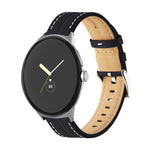 Cinturino scanalato in vera pelle, For Google Pixel Watch 4 / 3 / 2 / 1 41mm