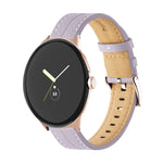Cinturino scanalato in vera pelle, For Google Pixel Watch 4 / 3 / 2 / 1 41mm