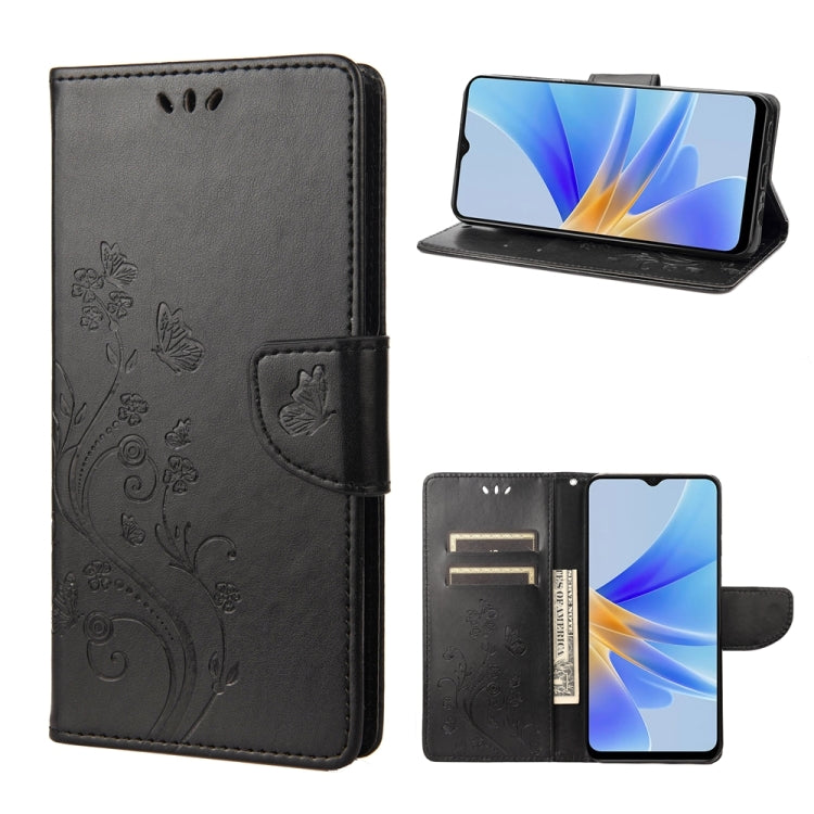 Custodia per telefono in pelle con motivo floreale a farfalla, For Samsung Galaxy A54 5G, For Nokia G60, For OPPO A17