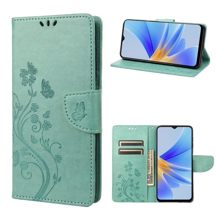 Custodia per telefono in pelle con motivo floreale a farfalla, For Samsung Galaxy A54 5G, For Nokia G60, For OPPO A17