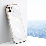 Custodia per telefono in TPU elettrolitico 6D con bordo dritto XINLI, For Samsung Galaxy A03, For Samsung Galaxy A03s, For Samsung Galaxy A50