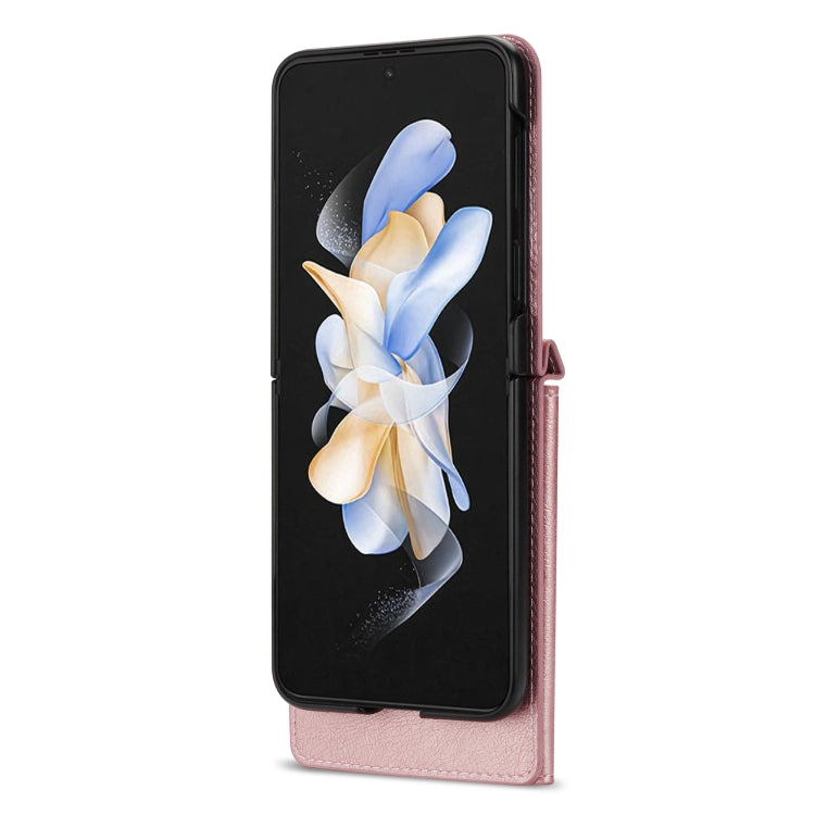 Custodia in pelle per telefono pieghevole con cerniera laterale N.BEKUS, For Samsung Galaxy Z Flip3 5G, For Samsung Galaxy Z Flip4