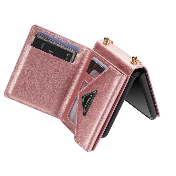 Custodia in pelle per telefono pieghevole con cerniera laterale N.BEKUS, For Samsung Galaxy Z Flip3 5G, For Samsung Galaxy Z Flip4