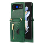 Custodia in pelle per telefono pieghevole con cerniera laterale N.BEKUS, For Samsung Galaxy Z Flip3 5G, For Samsung Galaxy Z Flip4
