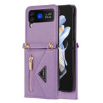 Custodia in pelle per telefono pieghevole con cerniera laterale N.BEKUS, For Samsung Galaxy Z Flip3 5G, For Samsung Galaxy Z Flip4