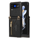 Custodia in pelle per telefono pieghevole con cerniera laterale N.BEKUS, For Samsung Galaxy Z Flip3 5G, For Samsung Galaxy Z Flip4