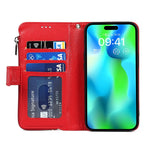 Custodia per telefono in pelle con cerniera in microfibra, For iPhone 14 Pro Max, For iPhone 14 Pro, For iPhone 14, For iPhone 14 Plus