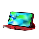 Custodia per telefono in pelle con cerniera in microfibra, For iPhone 14 Pro Max, For iPhone 14 Pro, For iPhone 14, For iPhone 14 Plus