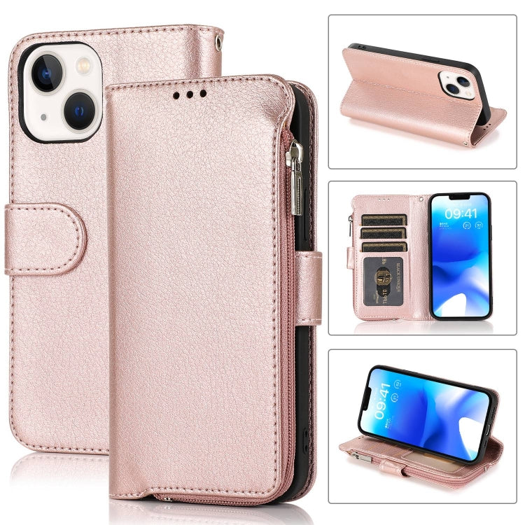 Custodia per telefono in pelle con cerniera in microfibra, For iPhone 14 Pro Max, For iPhone 14 Pro, For iPhone 14, For iPhone 14 Plus