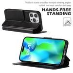 Custodia per telefono in pelle PU + TPU antiurto, For iPhone 14 Pro Max, For iPhone 14 Pro, For iPhone 14, For iPhone 14 Plus