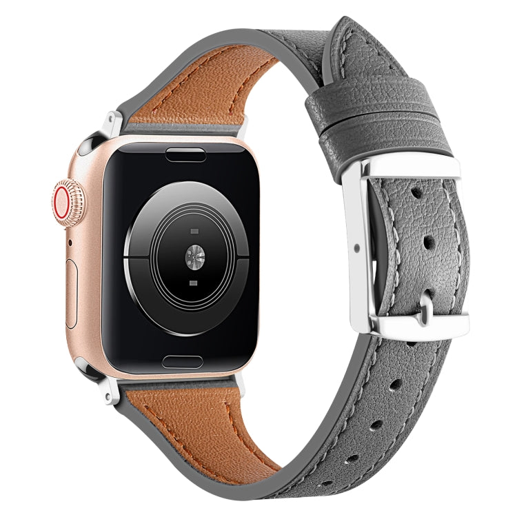 Cinturino in vera pelle traspirante per Apple Watch, Series 8&7 45mm / SE 2&6&SE&5&4 44mm / 3&2&1 42mm, Series 8&7 41mm / SE 2&6&SE&5&4 40mm / 3&2&1 38mm