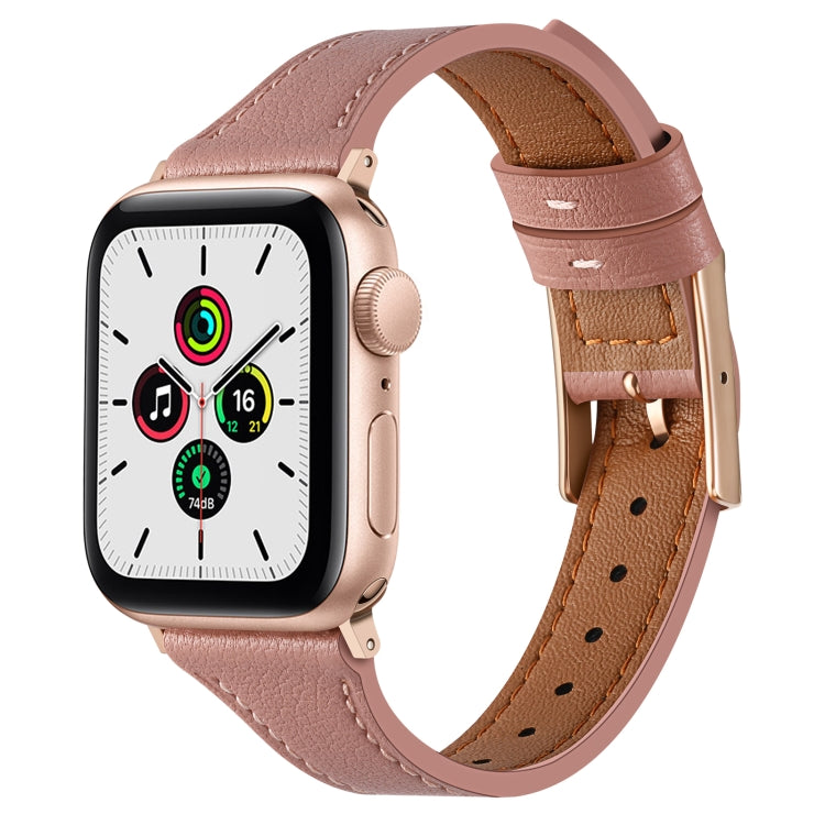 Cinturino in vera pelle traspirante per Apple Watch, Series 8&7 45mm / SE 2&6&SE&5&4 44mm / 3&2&1 42mm, Series 8&7 41mm / SE 2&6&SE&5&4 40mm / 3&2&1 38mm