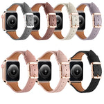 Cinturino in vera pelle traspirante per Apple Watch, Series 8&7 45mm / SE 2&6&SE&5&4 44mm / 3&2&1 42mm, Series 8&7 41mm / SE 2&6&SE&5&4 40mm / 3&2&1 38mm