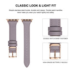 Cinturino in vera pelle traspirante per Apple Watch, Series 8&7 45mm / SE 2&6&SE&5&4 44mm / 3&2&1 42mm, Series 8&7 41mm / SE 2&6&SE&5&4 40mm / 3&2&1 38mm
