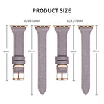 Cinturino in vera pelle traspirante per Apple Watch, Series 8&7 45mm / SE 2&6&SE&5&4 44mm / 3&2&1 42mm, Series 8&7 41mm / SE 2&6&SE&5&4 40mm / 3&2&1 38mm