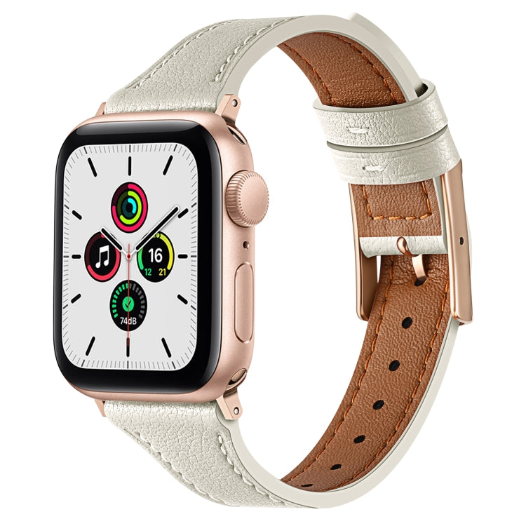 Cinturino in vera pelle traspirante per Apple Watch, Series 8&7 45mm / SE 2&6&SE&5&4 44mm / 3&2&1 42mm, Series 8&7 41mm / SE 2&6&SE&5&4 40mm / 3&2&1 38mm