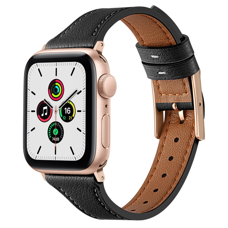 Cinturino in vera pelle traspirante per Apple Watch, Series 8&7 45mm / SE 2&6&SE&5&4 44mm / 3&2&1 42mm, Series 8&7 41mm / SE 2&6&SE&5&4 40mm / 3&2&1 38mm