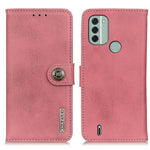 KHAZNEH Custodia per telefono in pelle a conchiglia orizzontale con trama in pelle bovina, For Nokia C31, For Samsung Galaxy A34 5G