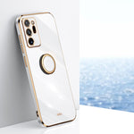 XINLI custodia per telefono in TPU elettrolitico con bordo dritto 6D con supporto per anello, For Samsung Galaxy S22 Ultra 5G, For Samsung Galaxy Note20, For Samsung Galaxy Note20 Ultra