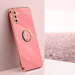 XINLI custodia per telefono in TPU elettrolitico con bordo dritto 6D con supporto per anello, For Samsung Galaxy Note10, For Samsung Galaxy M53 5G, For Samsung Galaxy M51