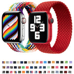 Cinturino intrecciato in nylon a giro singolo per Apple Watch Series 8&7 41mm / SE 2&6&SE&5&4 40mm / 3&2&1 38mm, For Apple Watch Series 8&7 41mm,135mm