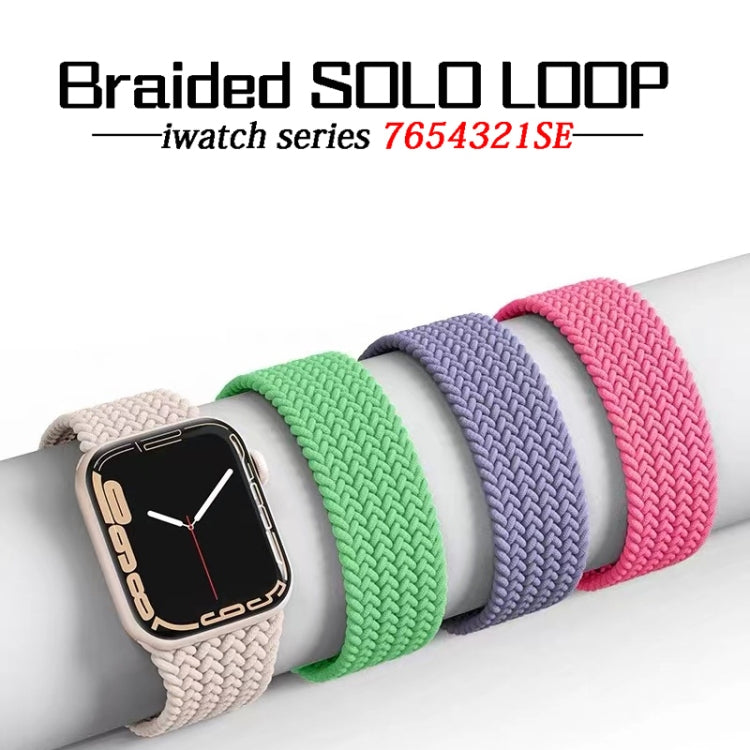 Cinturino intrecciato in nylon a giro singolo per Apple Watch Series 8&7 41mm / SE 2&6&SE&5&4 40mm / 3&2&1 38mm, For Apple Watch Series 8&7 41mm,135mm
