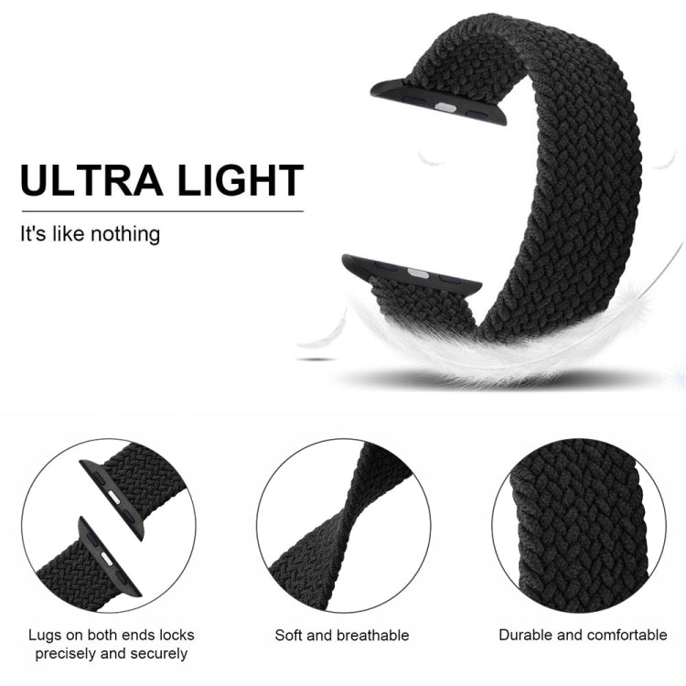 Cinturino intrecciato in nylon a giro singolo per Apple Watch Series 8&7 41mm / SE 2&6&SE&5&4 40mm / 3&2&1 38mm, For Apple Watch Series 8&7 41mm,135mm
