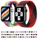 Cinturino intrecciato in nylon a giro singolo per Apple Watch Series 8&7 41mm / SE 2&6&SE&5&4 40mm / 3&2&1 38mm, For Apple Watch Series 8&7 41mm,145mm