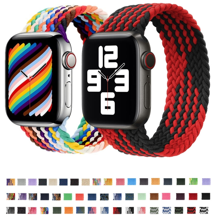 Cinturino intrecciato in nylon a giro singolo per Apple Watch Series 8&7 41mm / SE 2&6&SE&5&4 40mm / 3&2&1 38mm, For Apple Watch Series 8&7 41mm, 145mm