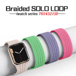 Cinturino intrecciato in nylon a giro singolo per Apple Watch Series 8&7 41mm / SE 2&6&SE&5&4 40mm / 3&2&1 38mm, For Apple Watch Series 8&7 41mm, 145mm