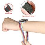 Cinturino intrecciato in nylon a giro singolo per Apple Watch Series 8&7 41mm / SE 2&6&SE&5&4 40mm / 3&2&1 38mm, For Apple Watch Series 8&7 41mm,145mm