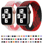 Cinturino intrecciato in nylon a giro singolo per Apple Watch Series 8&7 41mm / SE 2&6&SE&5&4 40mm / 3&2&1 38mm, For Apple Watch Series 8&7 41mm, 155mm