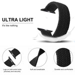Cinturino intrecciato in nylon a giro singolo per Apple Watch Series 8&7 41mm / SE 2&6&SE&5&4 40mm / 3&2&1 38mm, For Apple Watch Series 8&7 41mm,155mm
