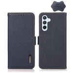 KHAZNEH Custodia per telefono RFID in vera pelle Litchi magnetica laterale, For Samsung Galaxy A54 5G