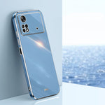 Custodia per telefono in TPU elettrolitico 6D con bordo dritto XINLI, For Xiaomi Poco M4 5G, For Xiaomi Poco M4 Pro, For Xiaomi Poco C40
